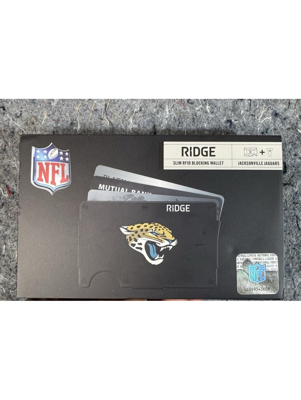 RIDGE Wallet Jacksonville Jaguars NFL Slim RFID Card Holder Wallet NEW Sealed